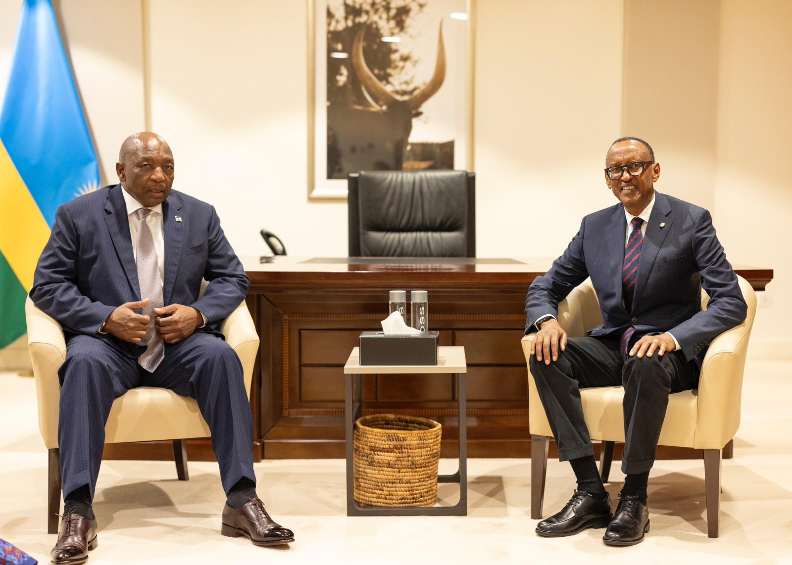 Perezida Kagame yakiriye  Matekane Minisitiri w’Intebe wa Lesotho