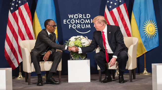 Perezida Kagame yashimiye Trump watorewe kuyobora Amerika